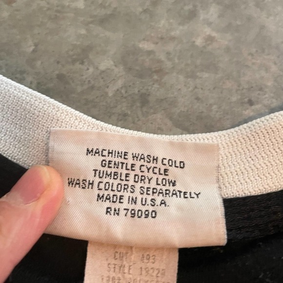 Vintage K-Swiss Jersey Shirt Womens Small Medium USA V-Neck Embroidered Black - Picture 8 of 14